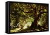 The Big Oak, Raheen, Co. Galway-George Russell-Framed Stretched Canvas