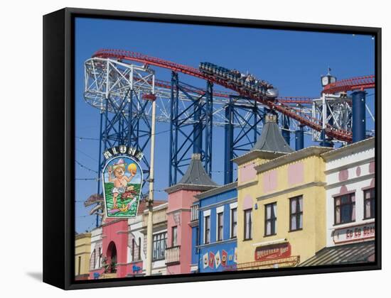 The Big One, the 235Ft Roller Coaster, the Largest in Europe, at Pleasure Beach-Ethel Davies-Framed Stretched Canvas