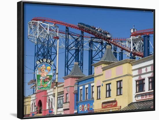 The Big One, the 235Ft Roller Coaster, the Largest in Europe, at Pleasure Beach-Ethel Davies-Framed Photographic Print