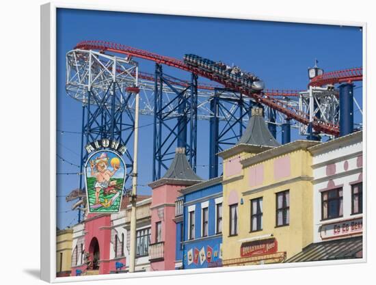 The Big One, the 235Ft Roller Coaster, the Largest in Europe, at Pleasure Beach-Ethel Davies-Framed Photographic Print