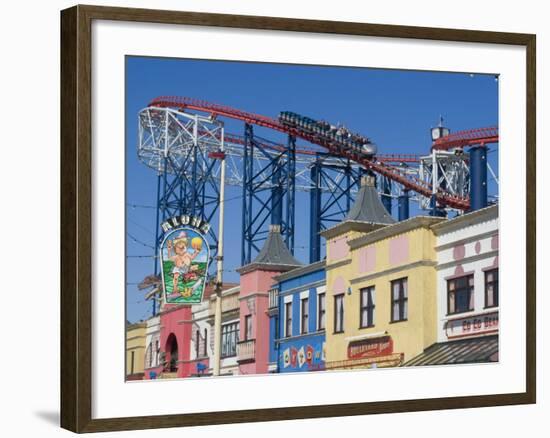 The Big One, the 235Ft Roller Coaster, the Largest in Europe, at Pleasure Beach-Ethel Davies-Framed Photographic Print