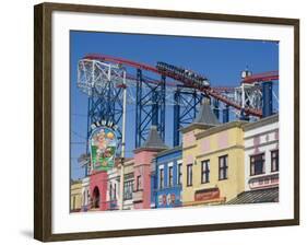 The Big One, the 235Ft Roller Coaster, the Largest in Europe, at Pleasure Beach-Ethel Davies-Framed Photographic Print