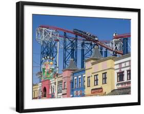 The Big One, the 235Ft Roller Coaster, the Largest in Europe, at Pleasure Beach-Ethel Davies-Framed Photographic Print