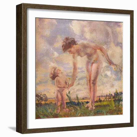 'The Big Sister', c20th century-Charles Sims-Framed Giclee Print