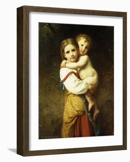 The Big Sister; La Grande Soeur-William Adolphe Bouguereau-Framed Giclee Print