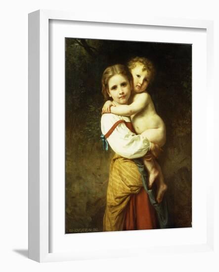 The Big Sister; La Grande Soeur-William Adolphe Bouguereau-Framed Giclee Print