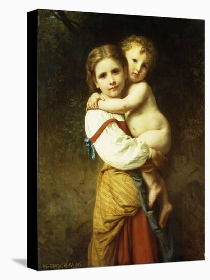The Big Sister; La Grande Soeur-William Adolphe Bouguereau-Stretched Canvas