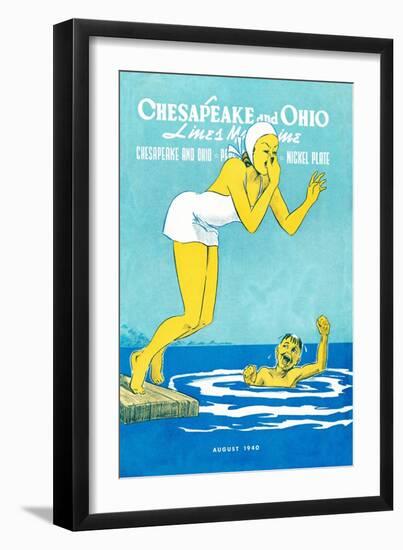 The Big Splash-null-Framed Giclee Print