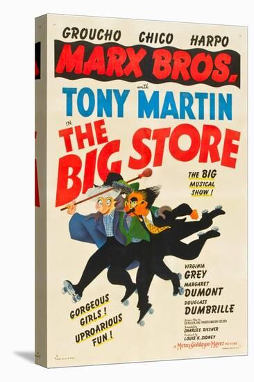 The Big Store, Harpo Marx, Chico Marx, Groucho Marx, 1941-null-Stretched Canvas