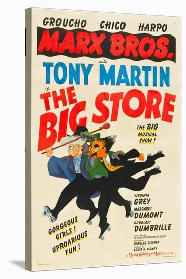 The Big Store, Harpo Marx, Chico Marx, Groucho Marx, 1941-null-Stretched Canvas