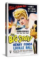 THE BIG STREET, top: Lucille Ball, right: Henry Fonda, 1942.-null-Stretched Canvas