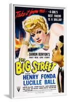 THE BIG STREET, top: Lucille Ball, right: Henry Fonda, 1942.-null-Framed Art Print