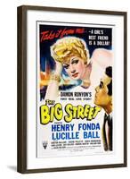 THE BIG STREET, top: Lucille Ball, right: Henry Fonda, 1942.-null-Framed Art Print