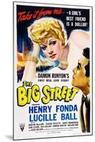 THE BIG STREET, top: Lucille Ball, right: Henry Fonda, 1942.-null-Mounted Art Print