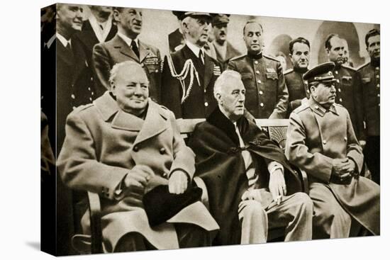 The 'Big Three' at the Yalta Conference-English Photographer-Stretched Canvas