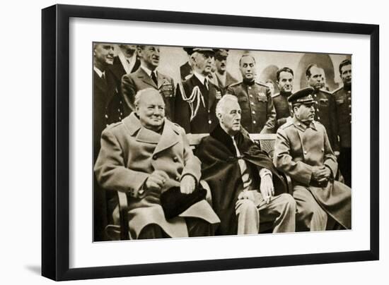 The 'Big Three' at the Yalta Conference-English Photographer-Framed Giclee Print