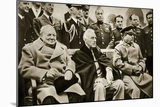 The 'Big Three' at the Yalta Conference-English Photographer-Mounted Giclee Print