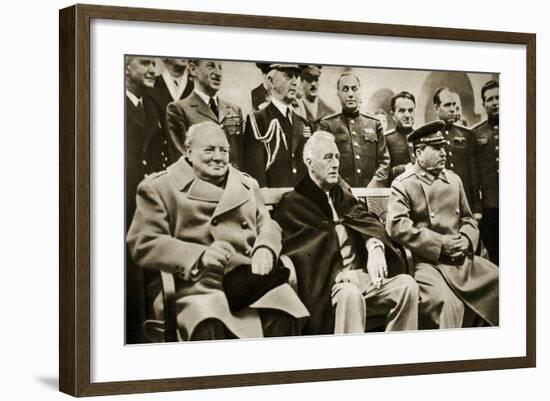 The 'Big Three' at the Yalta Conference-English Photographer-Framed Giclee Print