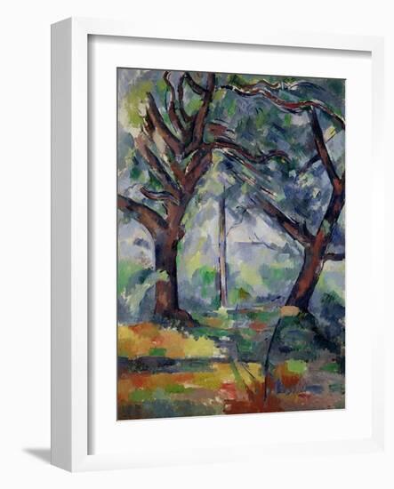 The Big Trees, C.1904-Paul Cézanne-Framed Giclee Print