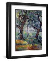 The Big Trees, C.1904-Paul Cézanne-Framed Premium Giclee Print