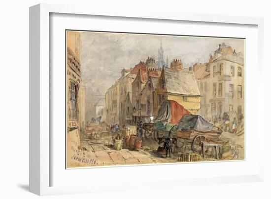 The Bigg Market, Newcastle Upon Tyne-William Bell Scott-Framed Giclee Print