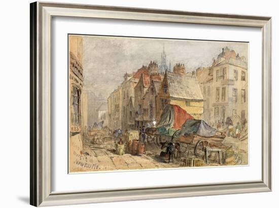 The Bigg Market, Newcastle Upon Tyne-William Bell Scott-Framed Giclee Print