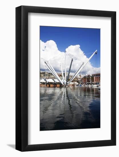 The Bigo Panoramic Lift at the Old Port in Genoa, Liguria, Italy, Europe-Mark Sunderland-Framed Photographic Print