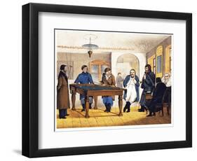 The Billiard Room, Early 19th C-null-Framed Premium Giclee Print
