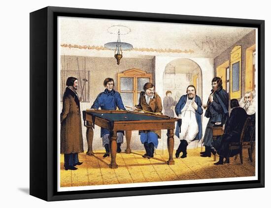 The Billiard Room, Early 19th C-null-Framed Stretched Canvas