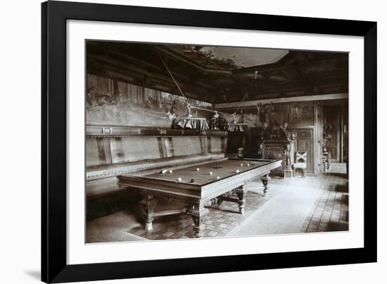 The Billiard Room, Imperial Palace, Bialowieza Forest, Russia, Late 19th Century-Mechkovsky-Framed Photographic Print