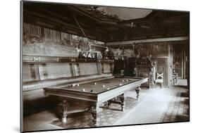 The Billiard Room, Imperial Palace, Bialowieza Forest, Russia, Late 19th Century-Mechkovsky-Mounted Photographic Print