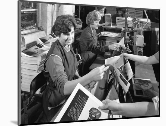 The Binding Room at a Printing Company, Mexborough, South Yorkshire, 1959-Michael Walters-Mounted Photographic Print