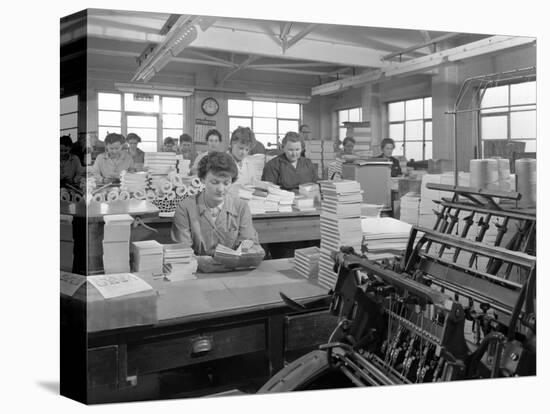 The Binding Room at the White Rose Press Printing Co, Mexborough, South Yorkshire, 1959-Michael Walters-Stretched Canvas