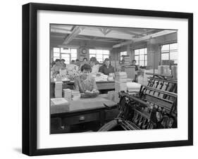 The Binding Room at the White Rose Press Printing Co, Mexborough, South Yorkshire, 1959-Michael Walters-Framed Photographic Print