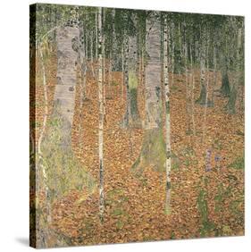 The Birch Wood-Gustav Klimt-Stretched Canvas