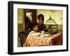 The Bird Cage, (Oil on Canvas)-Harry Herman Roseland-Framed Giclee Print