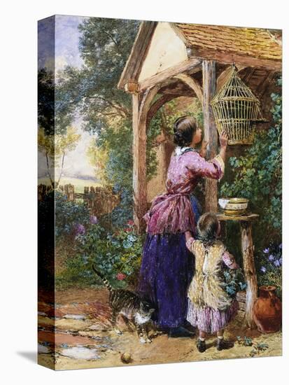 The Bird Cage-Myles Birket Foster-Stretched Canvas