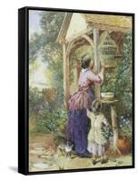 The Bird Cage-Myles Birket Foster-Framed Stretched Canvas