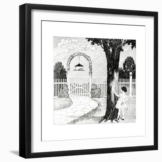 The Bird House - Child Life-G.H. Mitchell-Framed Giclee Print