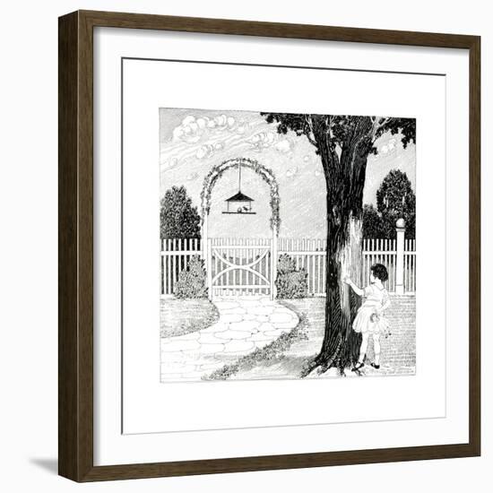 The Bird House - Child Life-G.H. Mitchell-Framed Giclee Print