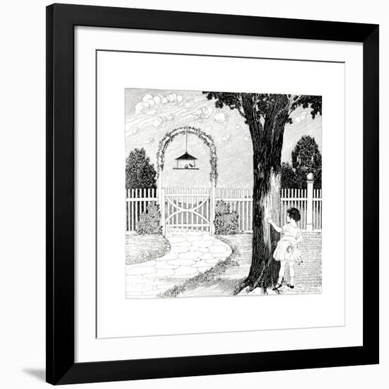 The Bird House - Child Life-G.H. Mitchell-Framed Giclee Print