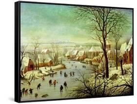 The Bird Trap-Pieter Brueghel the Younger-Framed Stretched Canvas