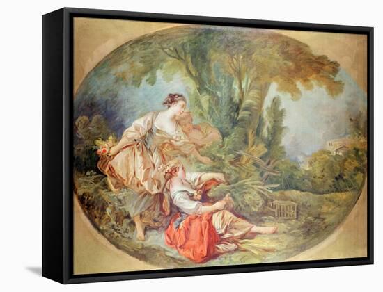 The Birdcage (Gouache on Paperboard)-Francois Boucher-Framed Stretched Canvas