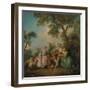 The Birdcage (Les Amours Du Bocage), about 1735-Nicolas Lancret-Framed Giclee Print