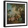 The Birdcage (Les Amours Du Bocage), about 1735-Nicolas Lancret-Framed Giclee Print