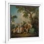 The Birdcage (Les Amours Du Bocage), about 1735-Nicolas Lancret-Framed Giclee Print