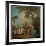 The Birdcage (Les Amours Du Bocage), about 1735-Nicolas Lancret-Framed Giclee Print