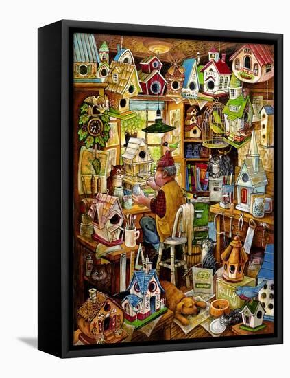 The Birdhouse Man-Bill Bell-Framed Stretched Canvas