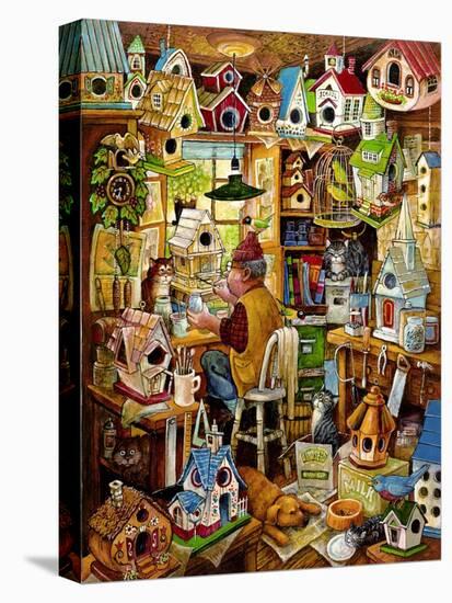 The Birdhouse Man-Bill Bell-Stretched Canvas