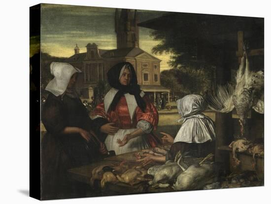 The Birdmarket, Amsterdam, c.1660-70-Emanuel de Witte-Stretched Canvas